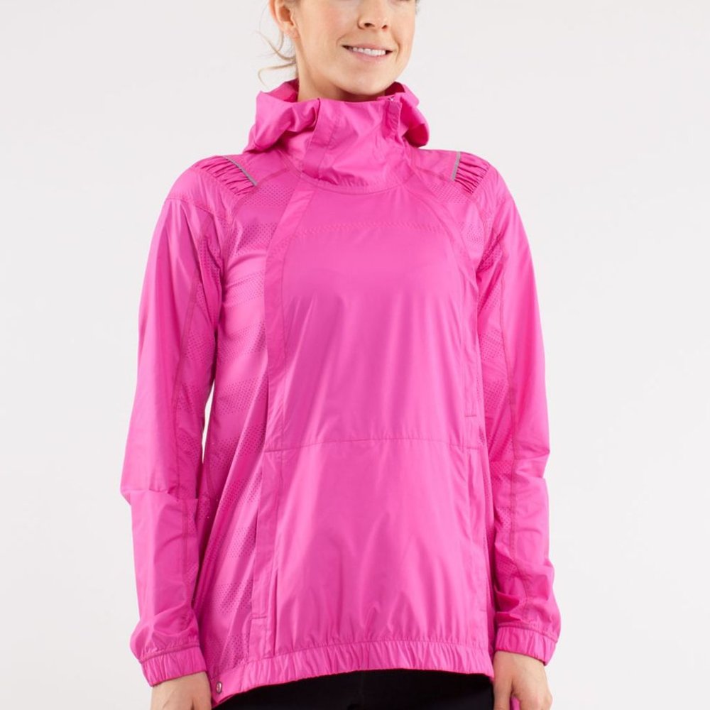 lululemon athletica Hot Pink Lightweight Hooded Pullover Jacket